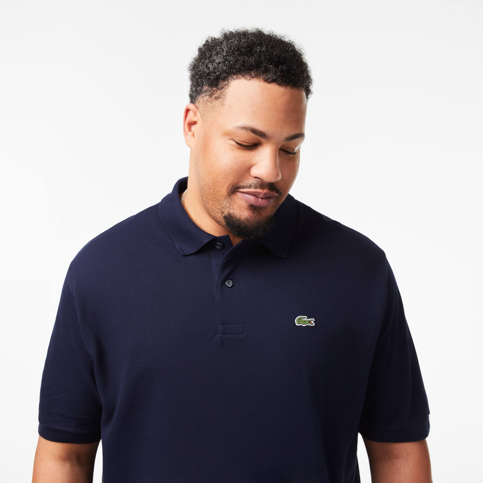 Herren-Poloshirt aus Baumwoll-Petit-Piqué LACOSTE – Übergröße – Groß Kurze Ärmel - Blau - Lacoste - Herren