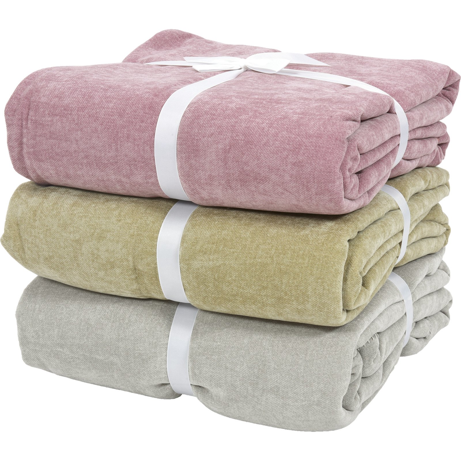 Sherpa Kuscheldecke meliert hellgrau