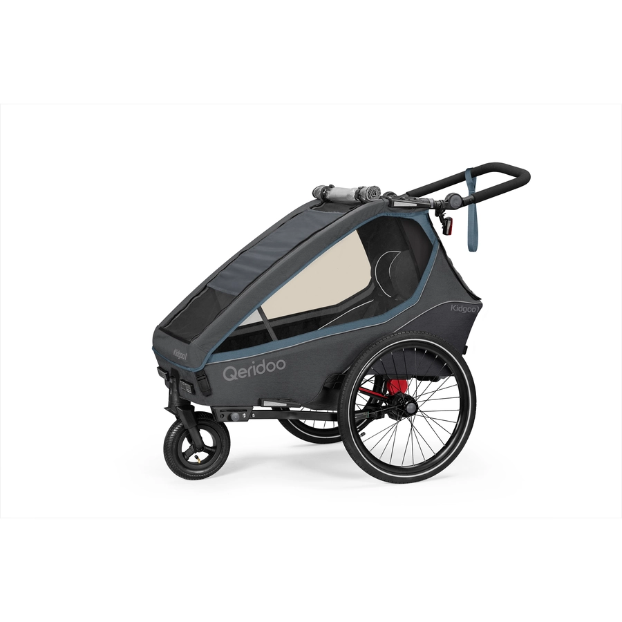 Qeridoo® Kinderfahrradanhänger Kidgoo1 Navy Blue Kollektion 2023