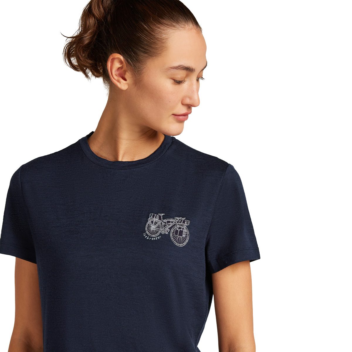 Icebreaker Merino 150 Tech Lite Adventure Ride T-Shirt Damen midnight navy