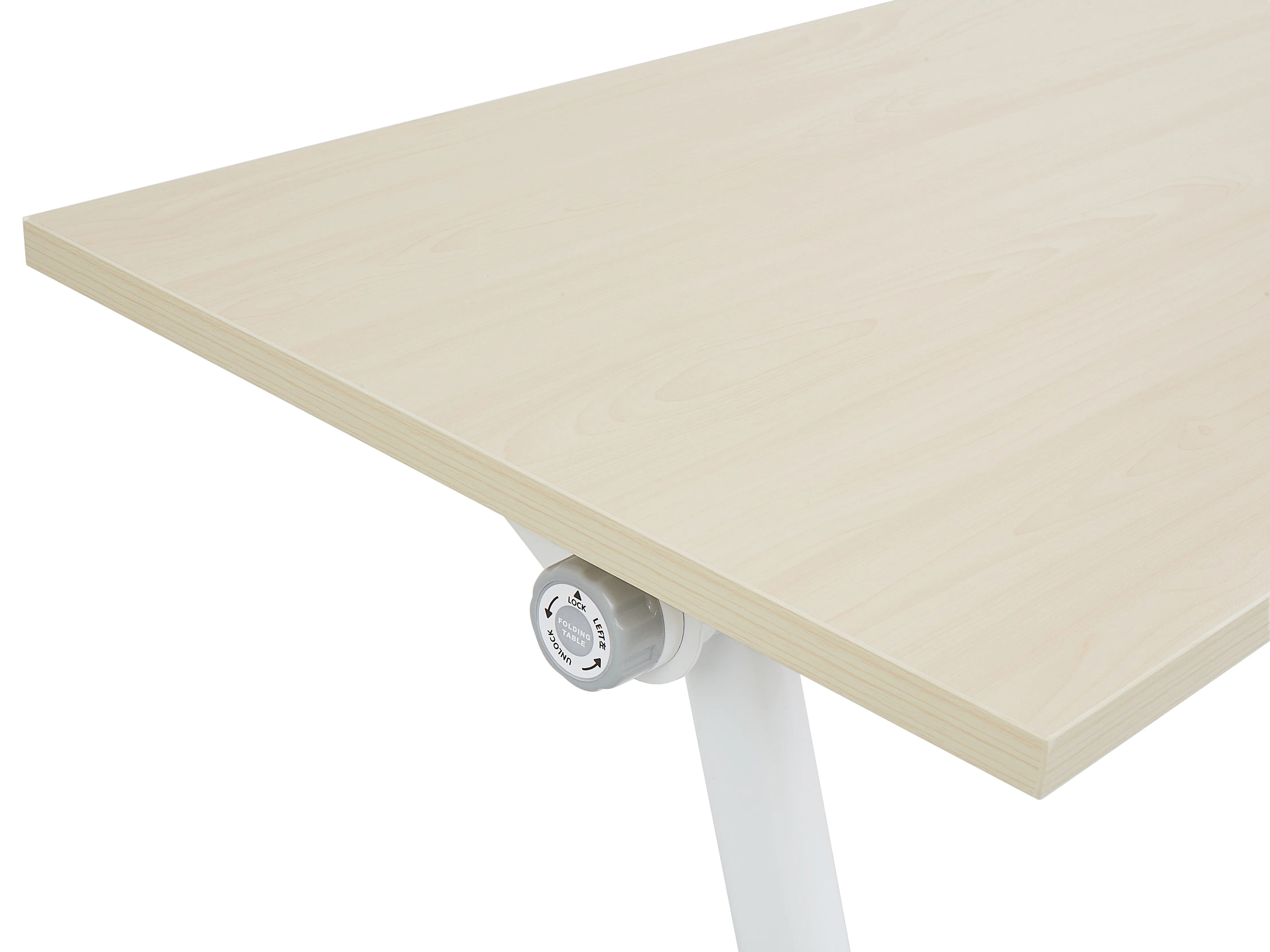 Inklapbaar bureau BENDI Lichtbruin 180 cm 60 cm met wielen