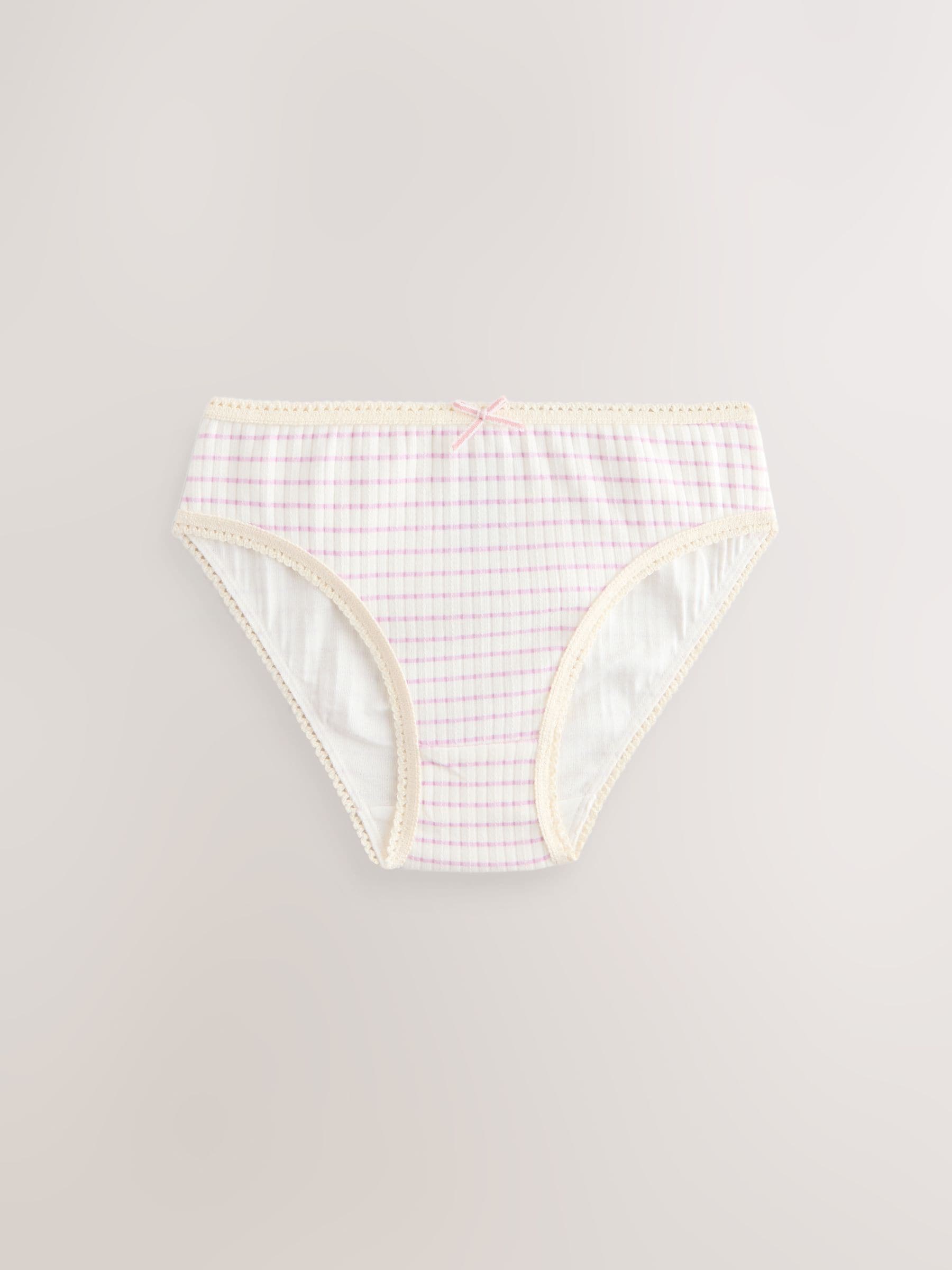 Crème gestreept - Set van 5 Bikini Onderbroeken (1.5-16jr)