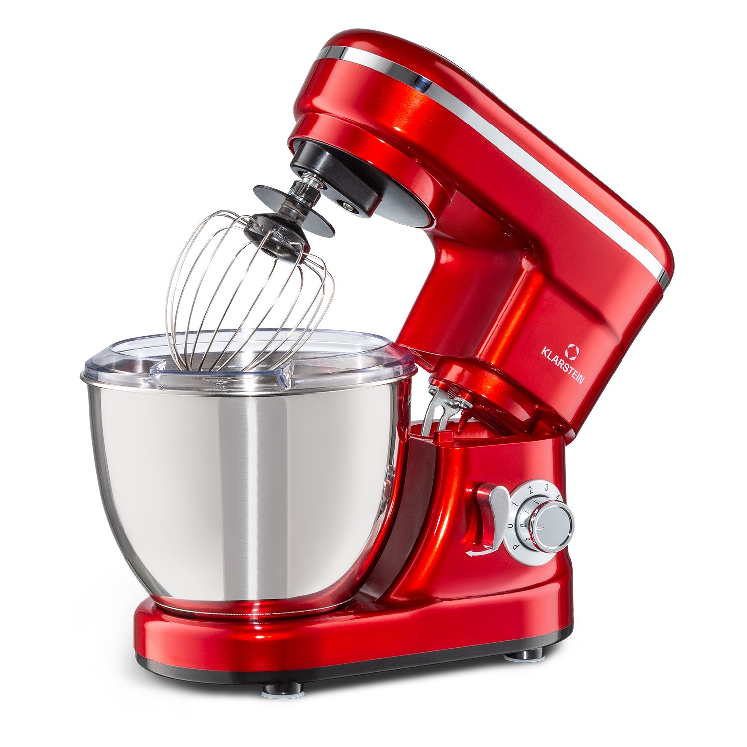 Bella Mini Rührmaschine 1200 W 6 Stufen 4 Liter Edelstahl Pulsfunktion