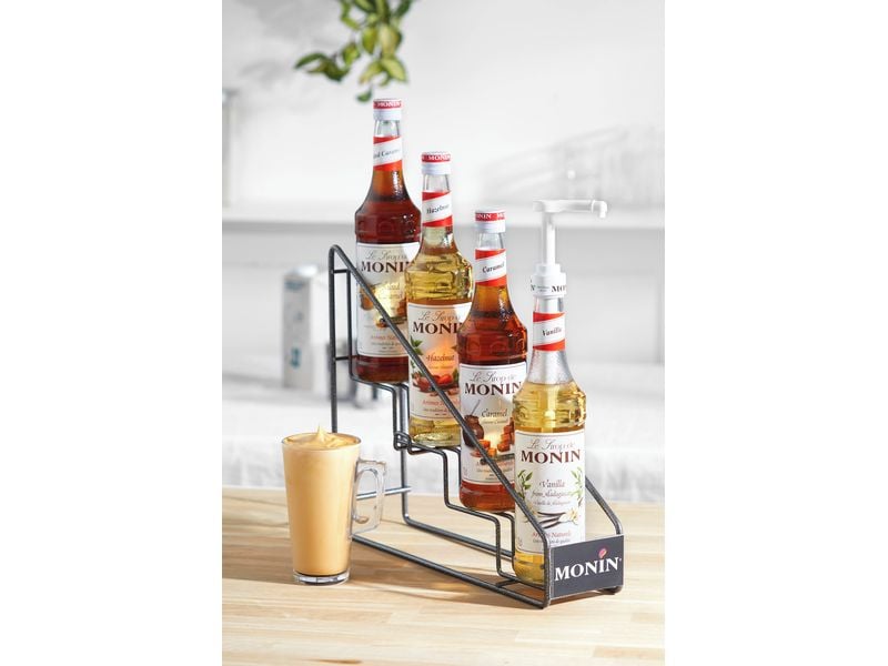 Monin Flaschenträger Flaschen-Display Schwarz Flaschenständer aus schwarz lackiertem Stahl