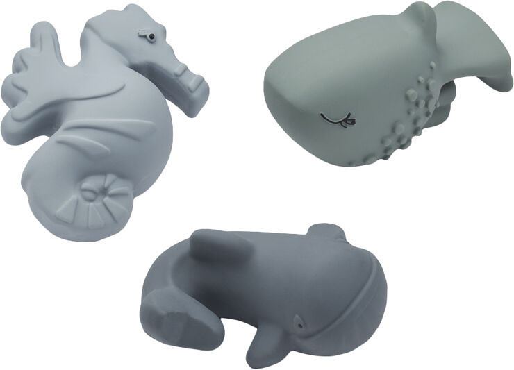 Liewood Nori bath toys Sea creature / whale blue mix