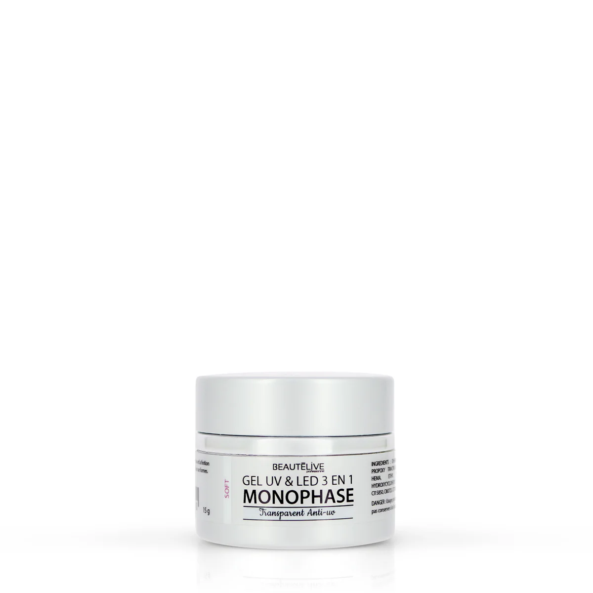 Gel UV & LED 3en1 Soft Transparent anti-UV 15ml