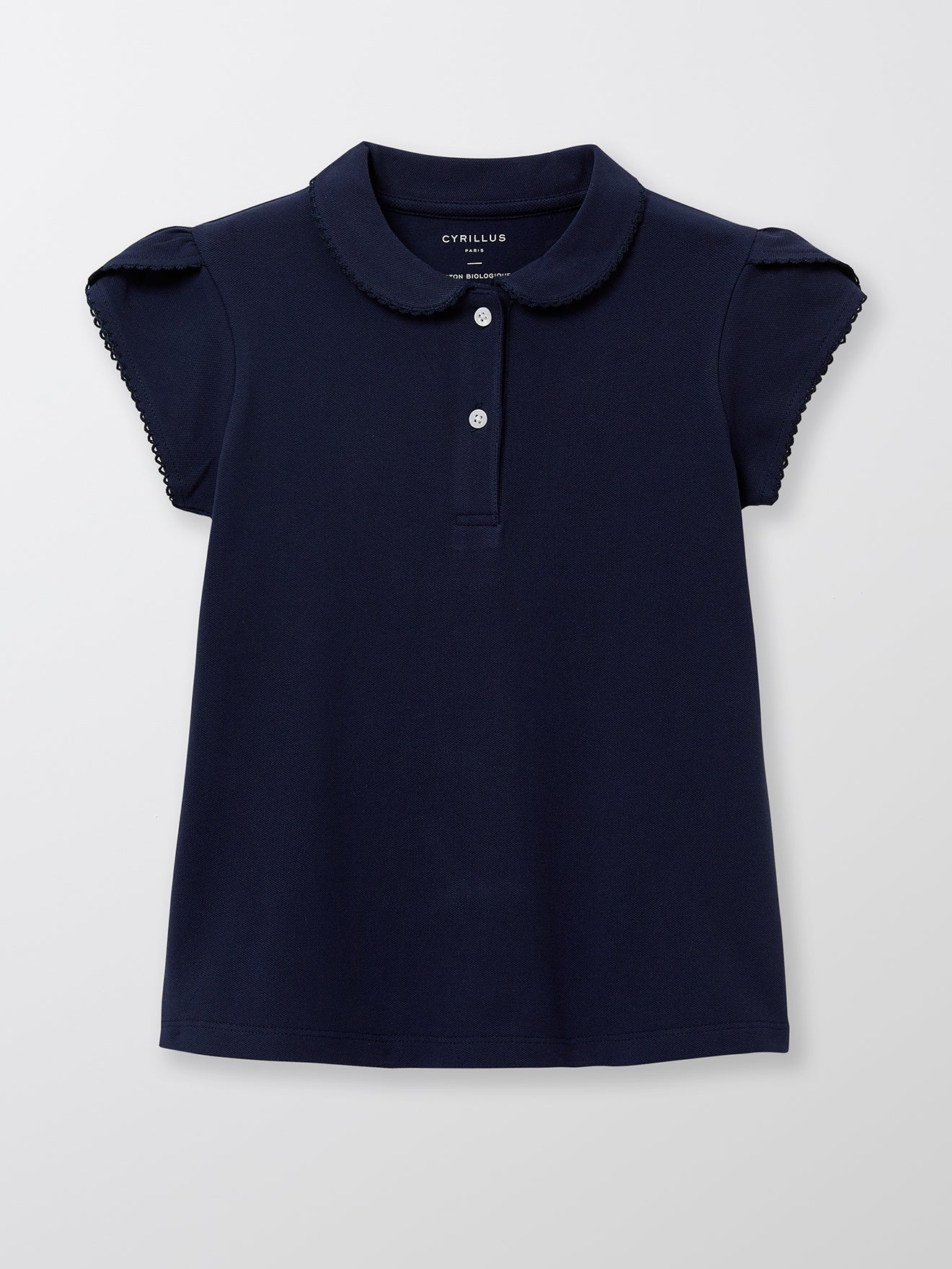 Polo en maille piquée Fille en coton bio