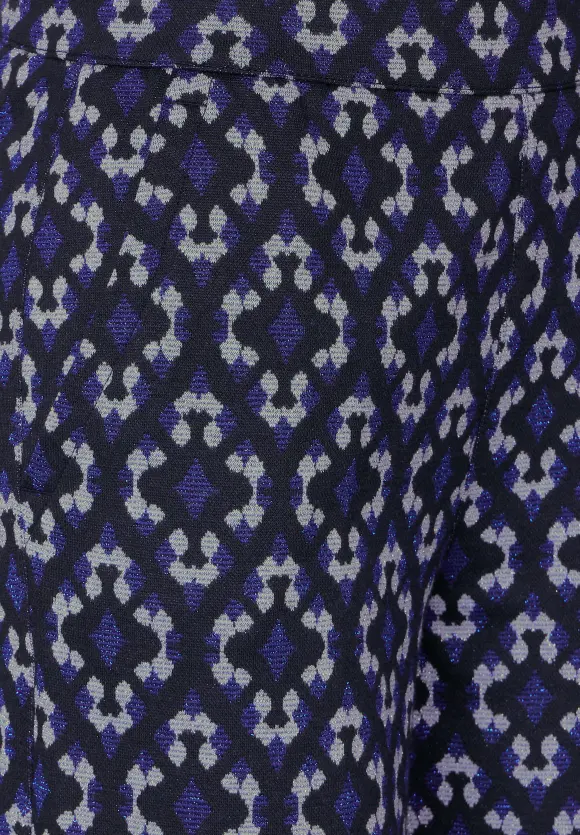Casual Fit Jacquard Hose - deep blue