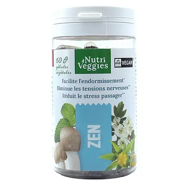 Nutriveggies Zen Suplemento Alimentar para Estresse e Sono 60 cápsulas