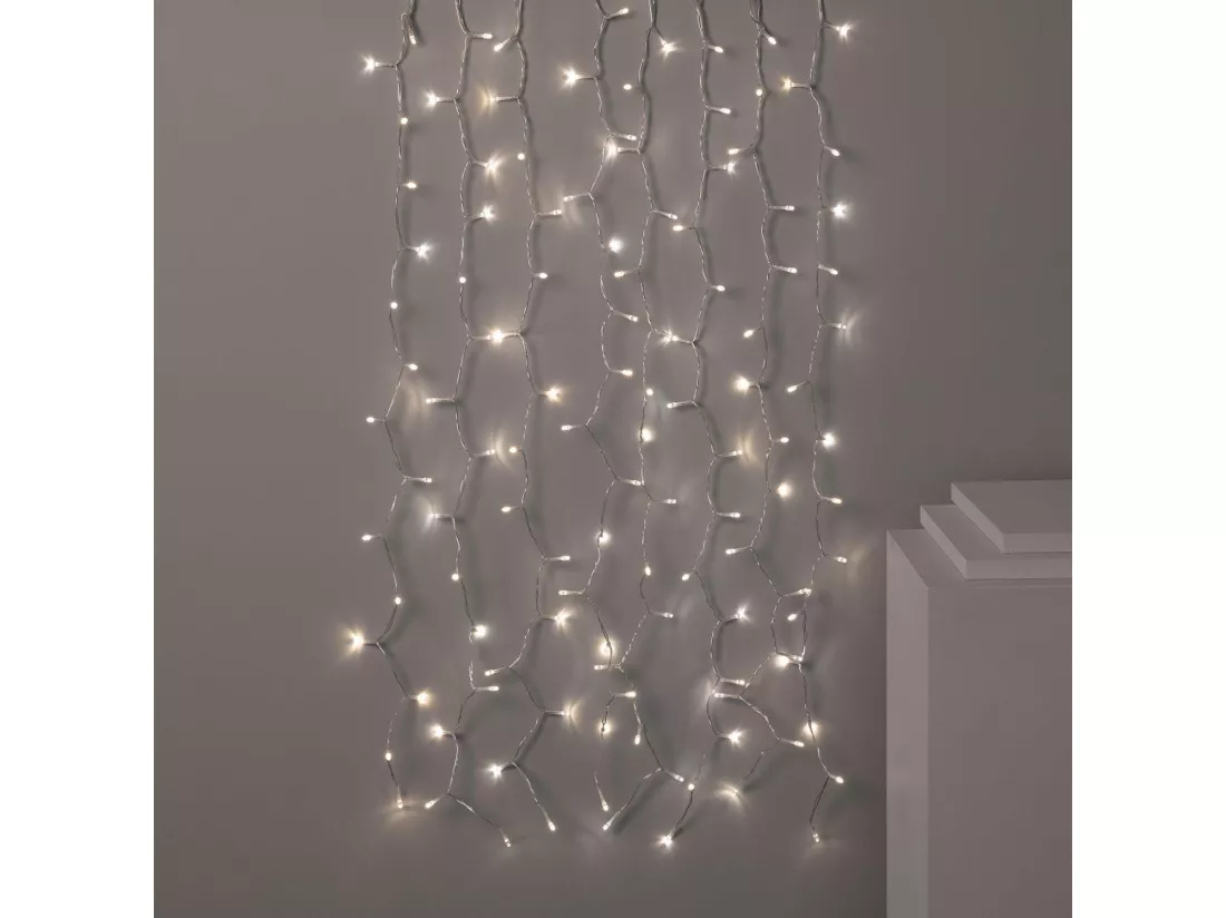 Guirlande LED à Piles pour Parasol 1m Blanc Chaud 3000K