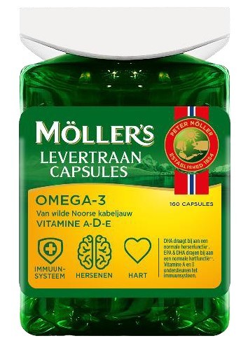Mollers Omega-3 Levertraancapsules 160 Capsules