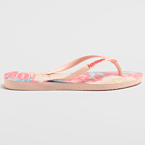Tongs Femme Slim Floral Rose