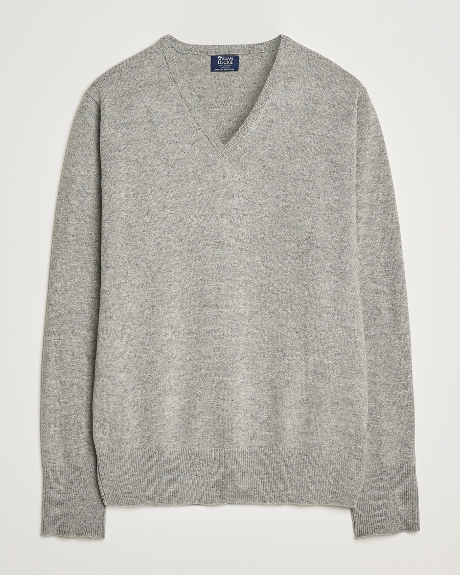William Lockie Rob Lambswool V-Neck Flannel