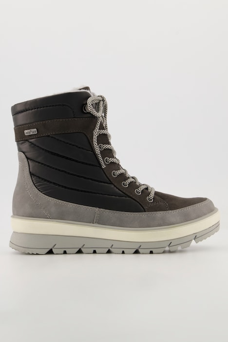 Schnür-Boots, Jana Shoes, recycelt, Lederoptik, Weite H