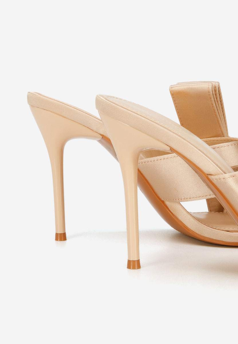 Mules a talon beige Seniora