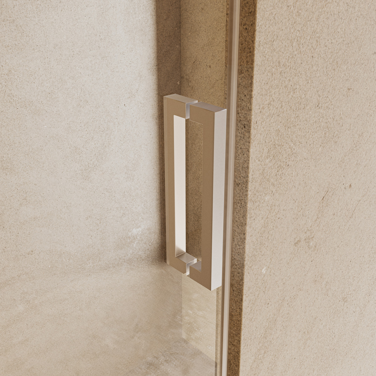 Saniclear Modern douchecabine 80x90 met 90cm deur anti-kalk RVS