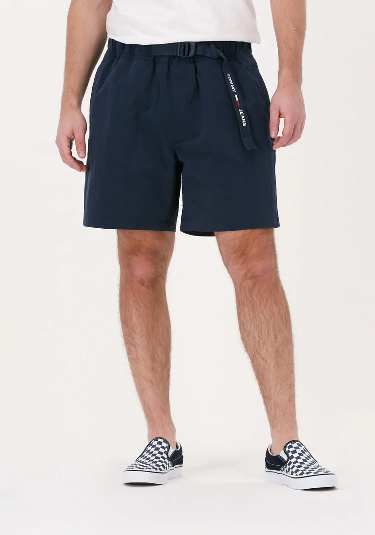TOMMY JEANS donkerblauwe tommy jeans korte broek tjm belted beach short