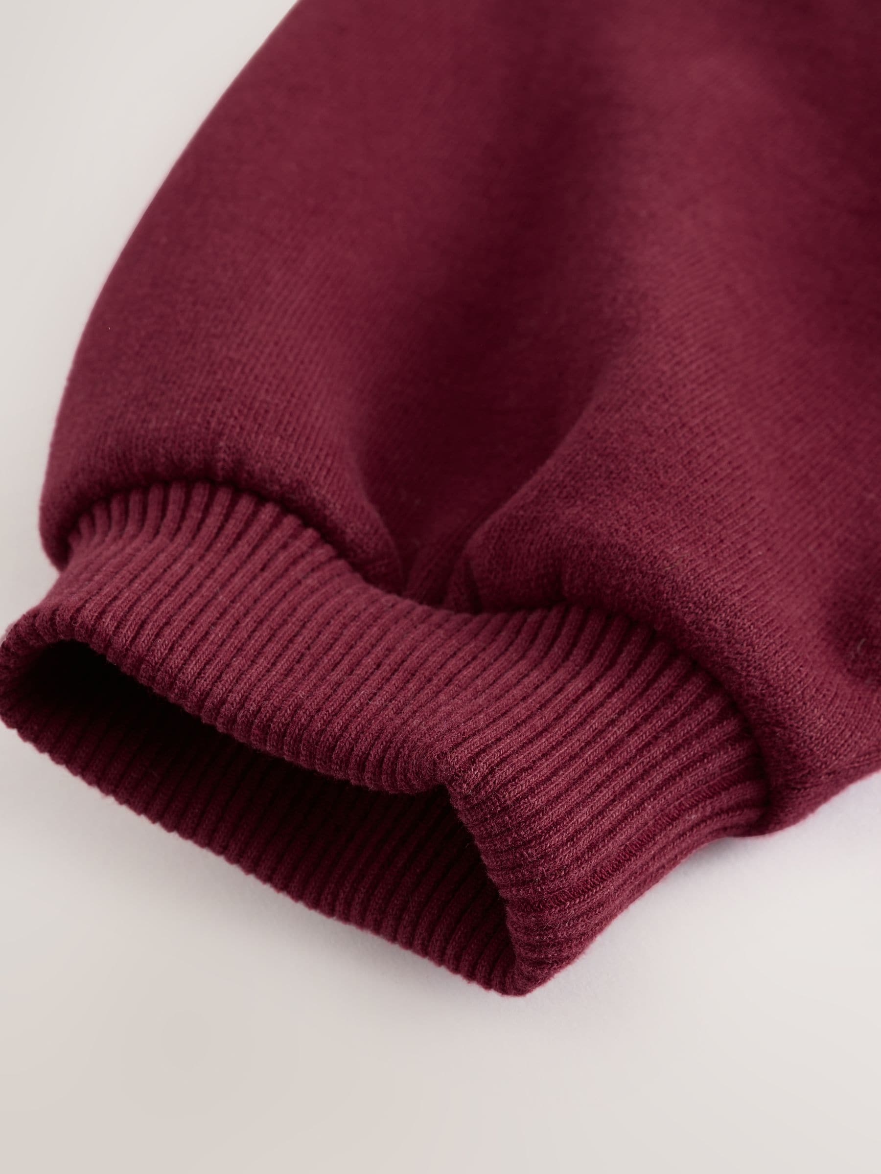 Bordeauxrood - Sweatshirt met kwartrits (3mnd -7jr)