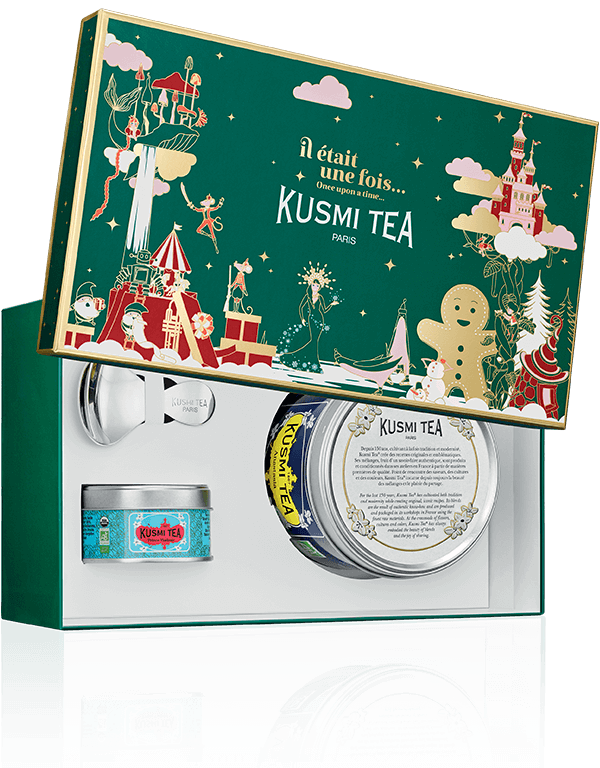 Coffret de Noël thés noirs-Thés noirs bio en vrac avec cuillère