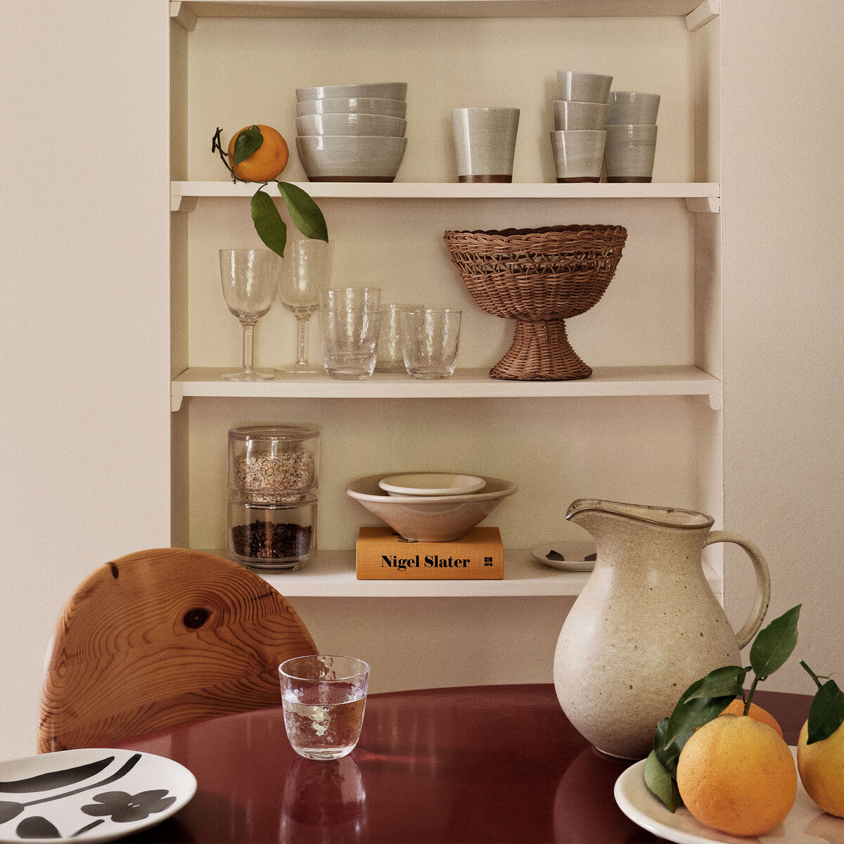 Hamret rødvinsglass, klart
