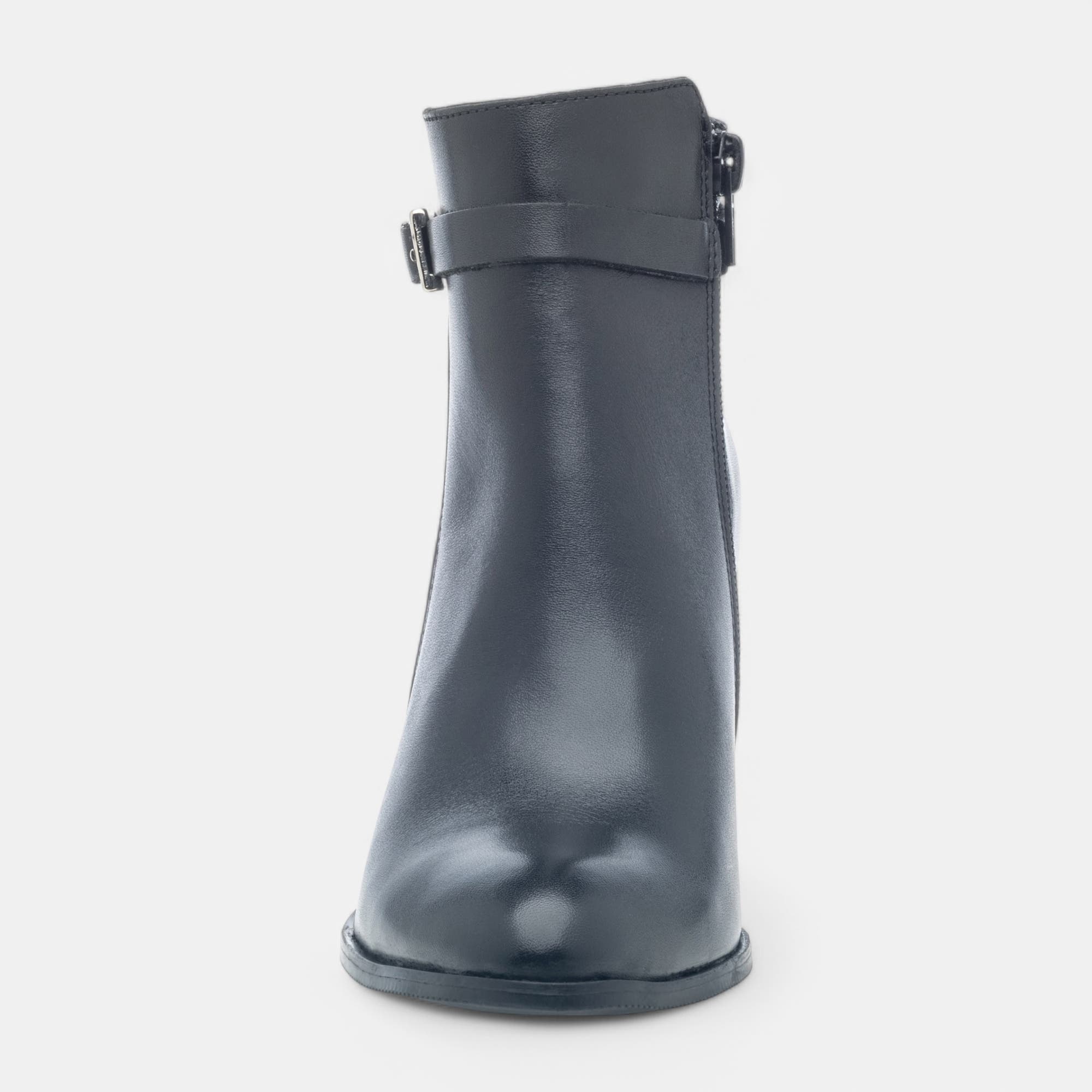 Bottines à talon Femme en cuir noir