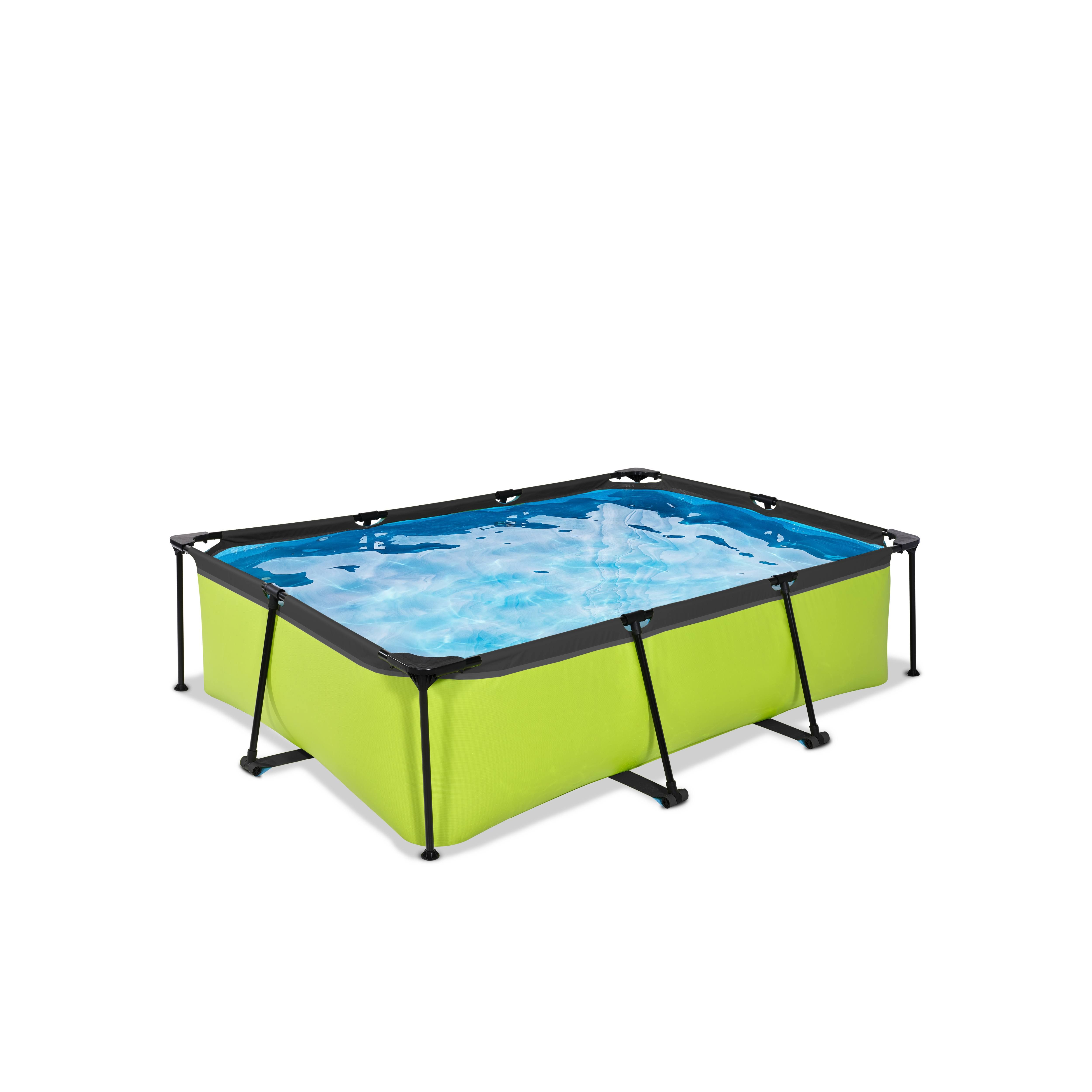 Exit Lime Pool 220x150x65cm with Filter Pump - Green