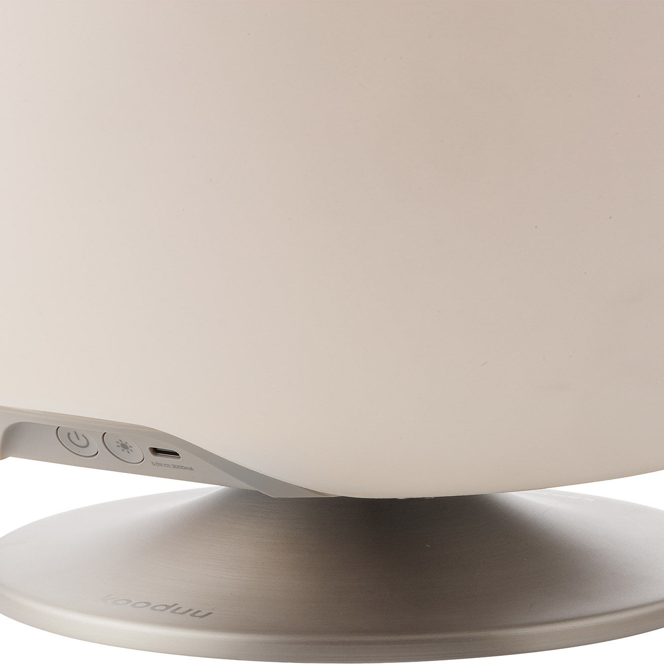 Kooduu Lampe Enceinte Bluetooth sans fil Sphere par Jacob Jensen Design argenté brossé - 38x38x31 cm