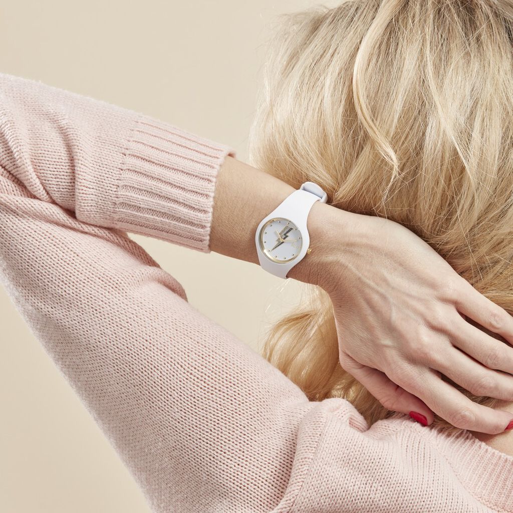 Montre Ice Watch Ice Glam Rock Fond Blanc