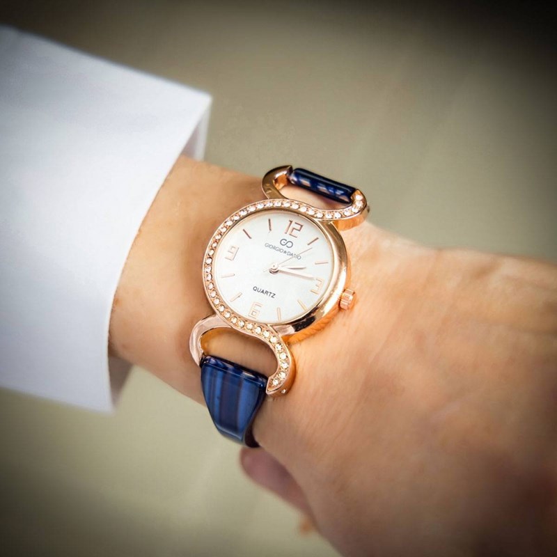 Coffret montre Femme GIORGIO bracelet Acier Rose Métal