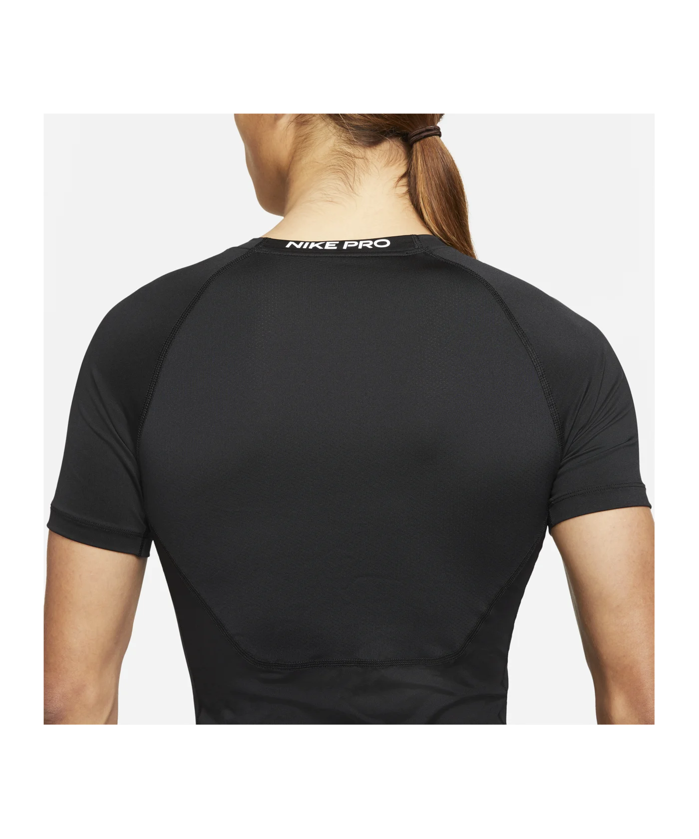 Nike Pro Shortsleeve Shirt Schwarz Weiss F010
