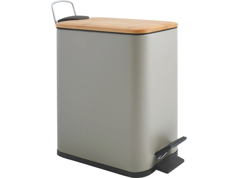 spirella Treteimer Erik 5 l, Taupe Kosmetikeimer mit Soft-Close und Inneneimer