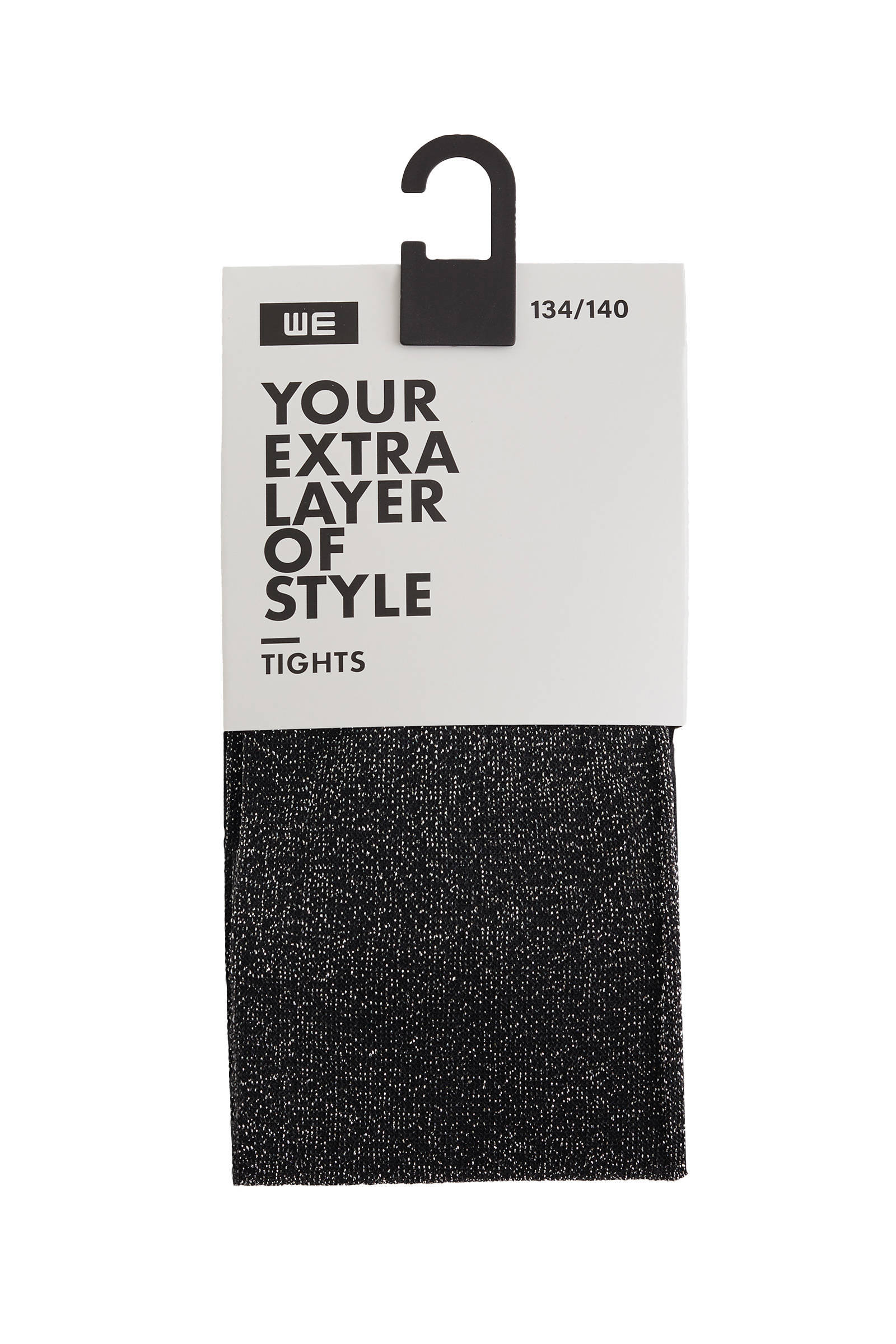 WE Fashion glitter panty zwart/zilver