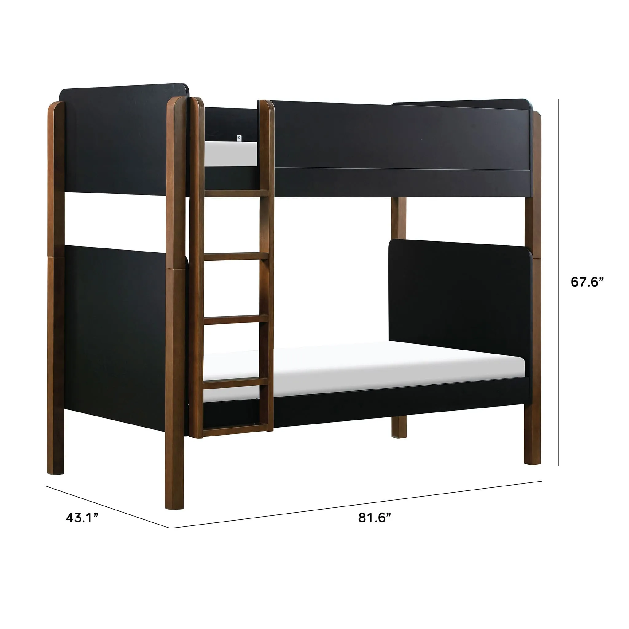 Babyletto Lit Superposé Tiptoe - Noir  Noyer