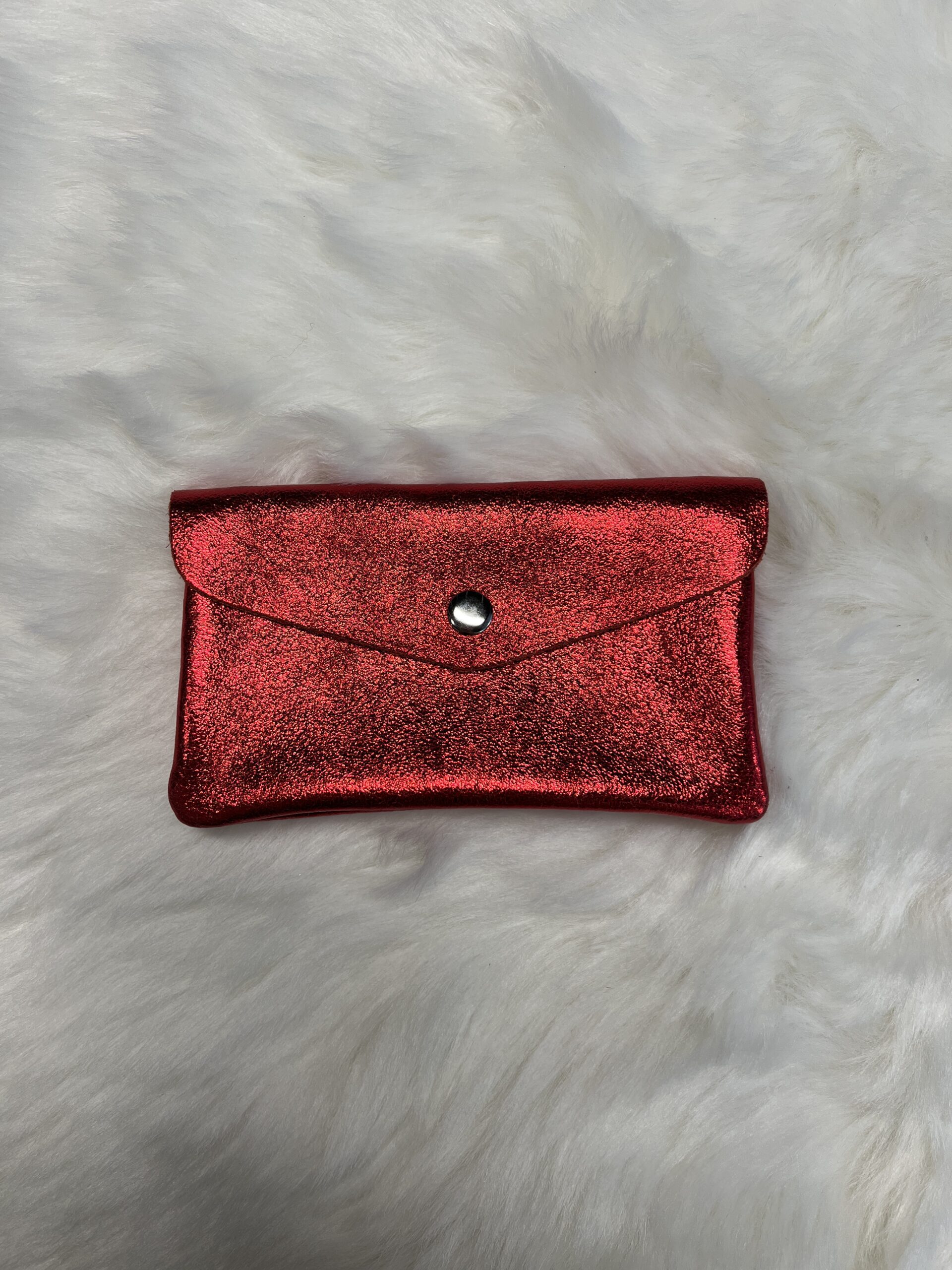 Lommers Leer Portemonnee L Evelyn | 5 Metallic Red