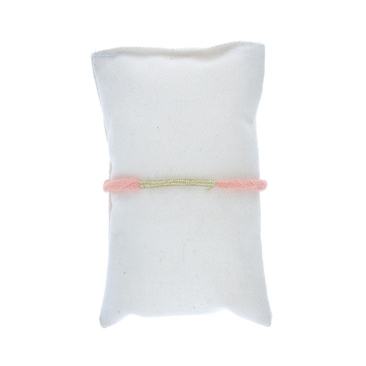 Bracelet gaze coton rose saumon Maison Suzanne