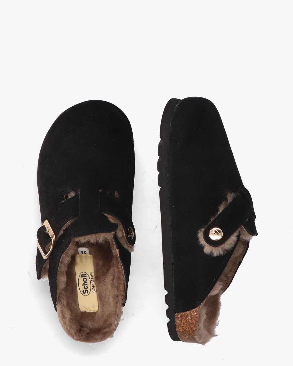 Scholl Fae Zwart Damesslippers