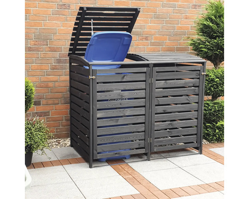 Promadino Vario III opbergbox voor 2 bakken, 148 x 92 x 122 cm, antraciet