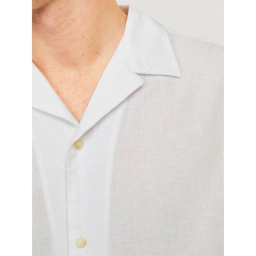 Jack&Jones Summer Resort Linen Blend Skjorte, White, XL