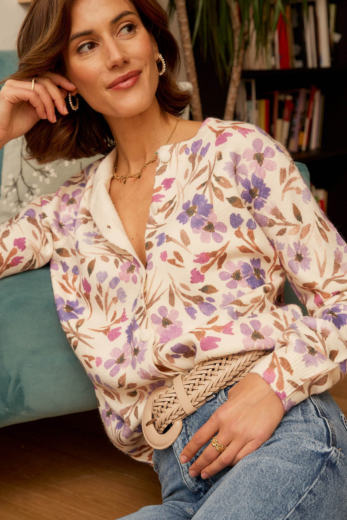 Flor roxa Rebecca - Roxa