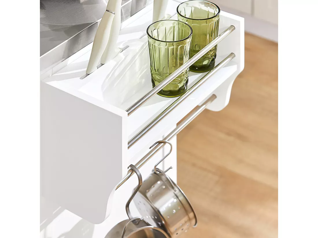 Desserte Sur Roulettes - Plans De Travail Rabattables En Acier Inox, Fkw41-st