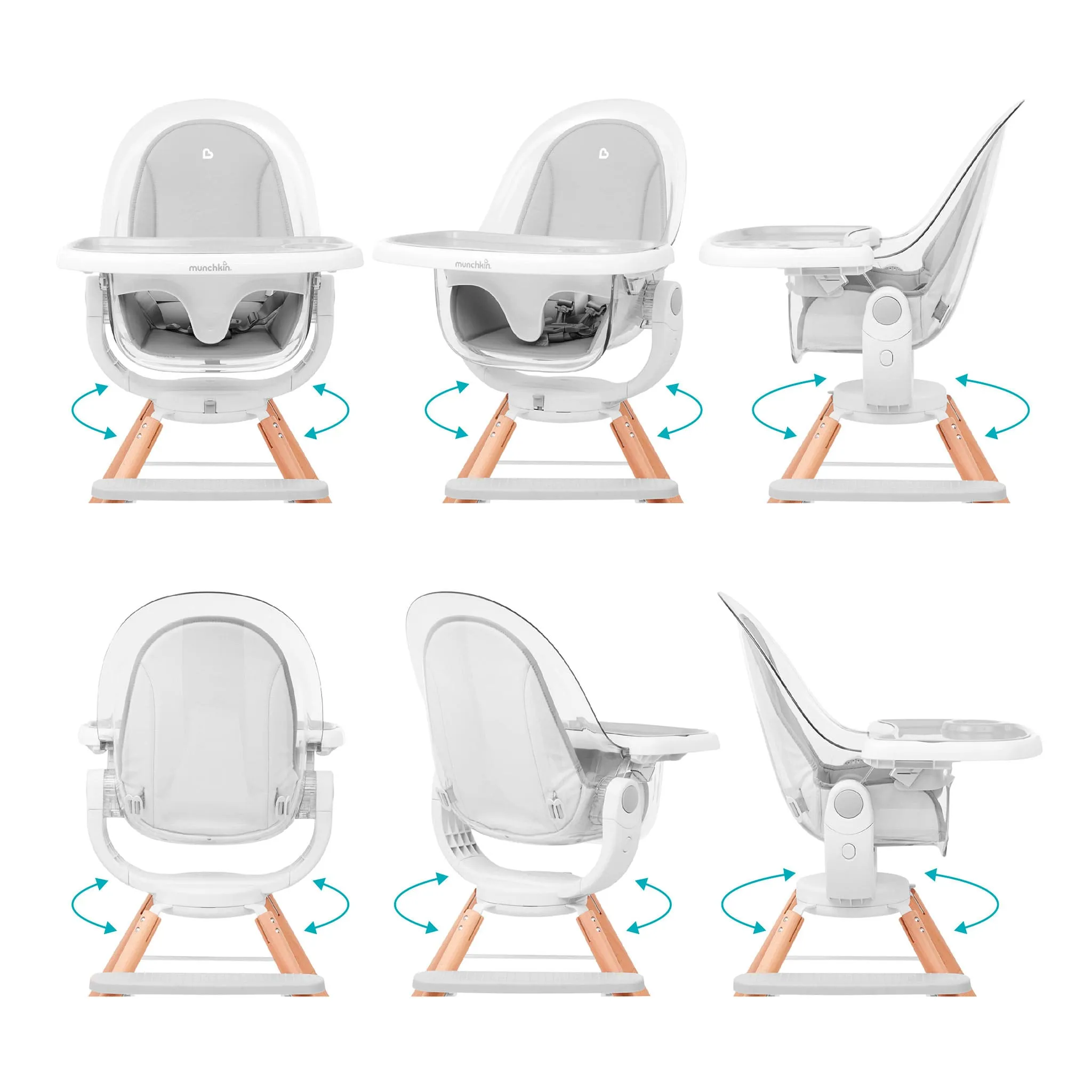 Munchkin Chaise Haute Miracle® 360° - Cloud