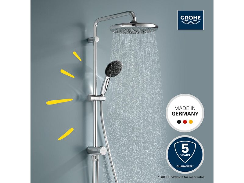 GROHE Duschsystem Vitalio Start 250 Chrom Wassersparende Duschsäule inkl. Umsteller