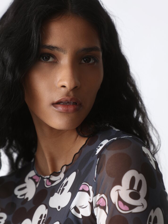 Camiseta cropped Mickey Mouse ©DS - Preta