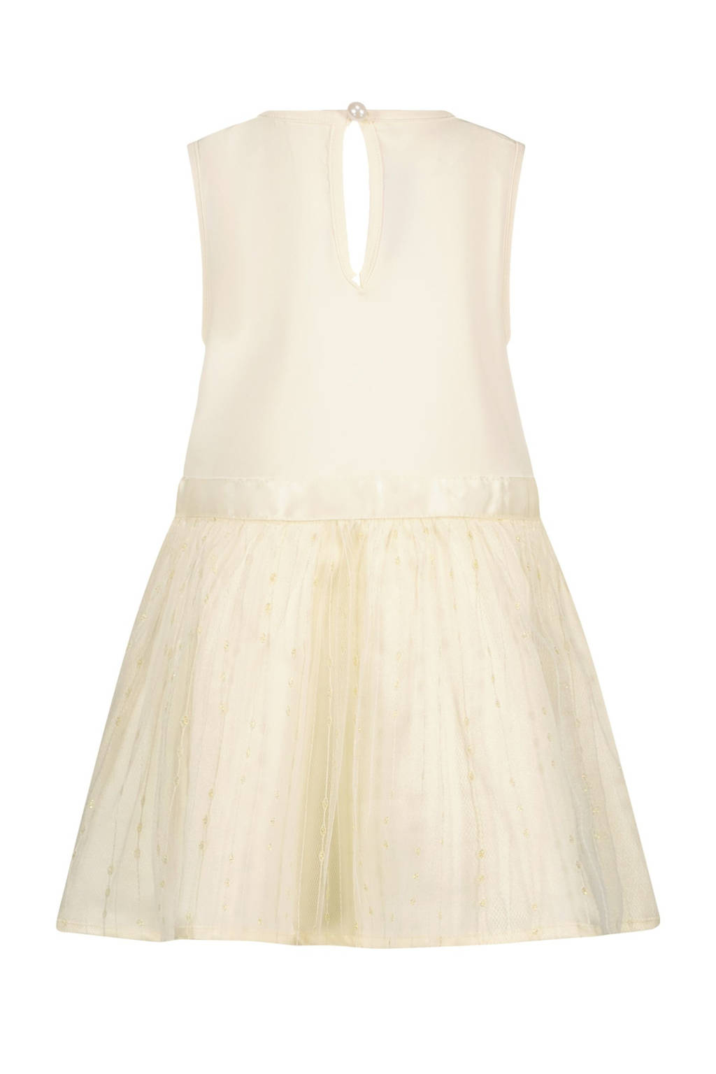 Le Chic A-lijn jurk met lurex ecru