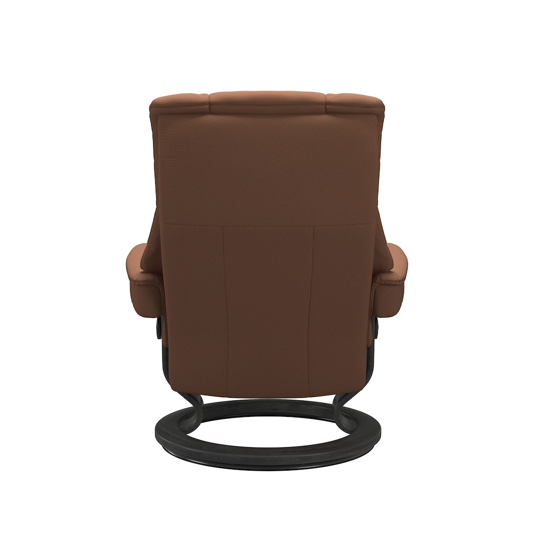 Mayfair (M) Classic lenestol med krakk Tekstil Jasmine Rust og Classic understell gråbeiset.