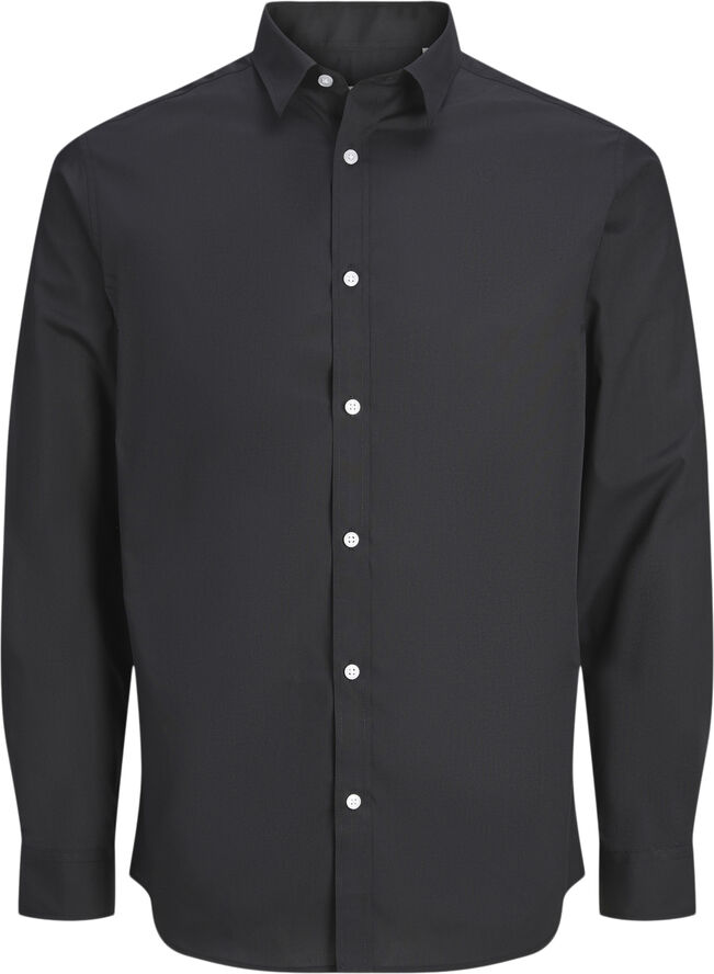 JJ-REBEL JREBGAVIN SOLID SHIRT LS NOOS Sort
