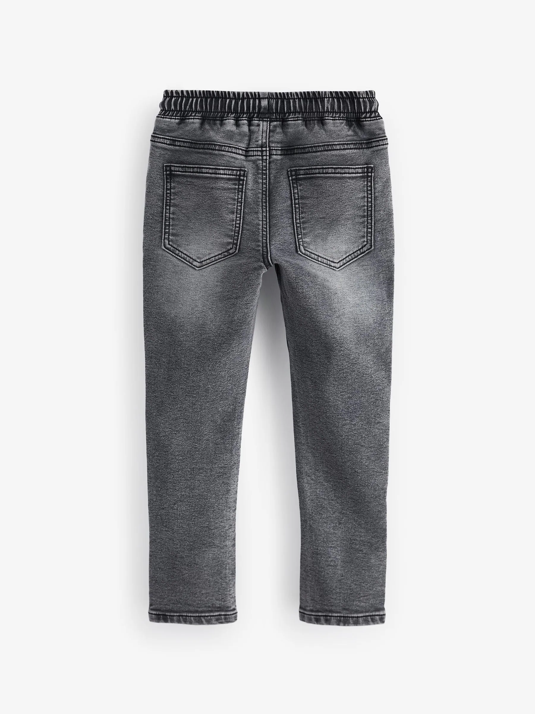 Grijs - Jeans met stretch en elastische taille (3-16 jr)