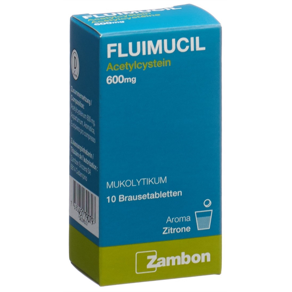 FLUIMUCIL Brausetabl 600 mg Erw citron Blist 10 Stk