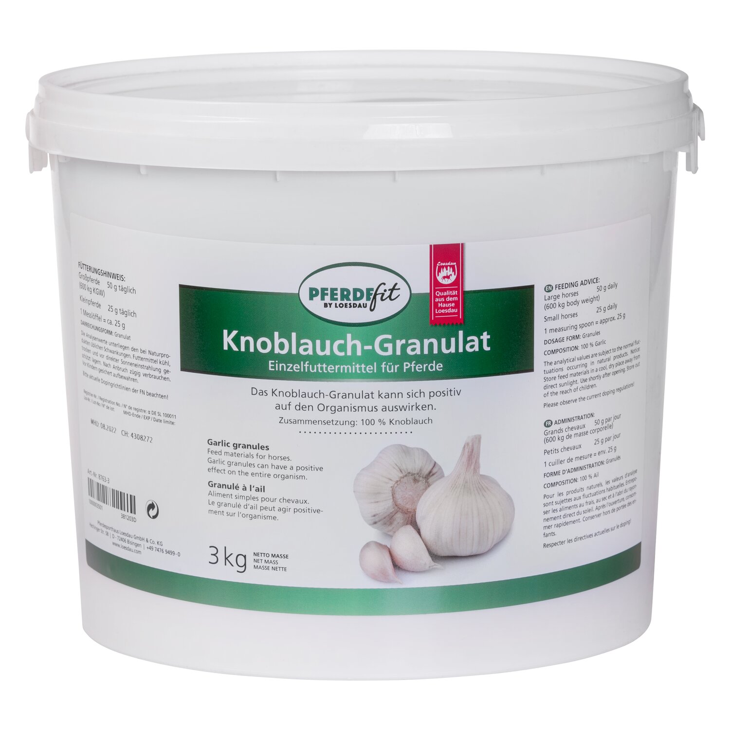 PFERDEfit by Loesdau Knoblauchgranulat  - 3 kg