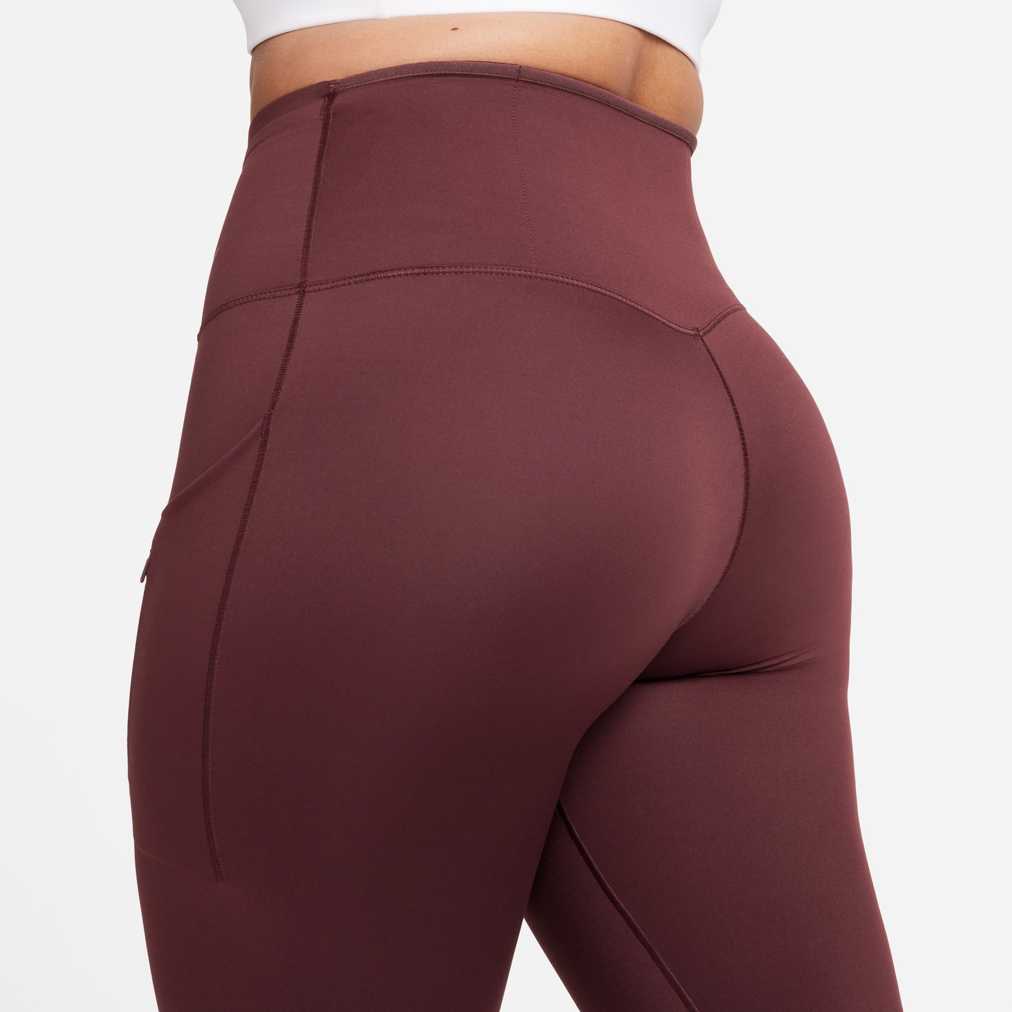 Go High Waist Tights Dame 652/Burgundy Crush/Black